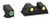 AmeriGlo GL431 Classic Tritium Sight Set for Glock  Green Tritium White Outline Front Sight-Yellow Tritium White Outline Rear Sight (ADVKQ)
