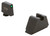 AmeriGlo GL811 Optic Compatible Sight Set for Glock  3XL Tall Green Tritium Black Outline Front Sight-Black Rear Sight (QD1DE)