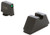 AmeriGlo GL810 Optic Compatible Sight Set for Glock  2XL Tall Green Tritium Black Outline Front Sight-Black Rear Sight (1IDBF)