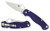 Spyderco C81GPDBL2 Para Military 2  3.42" Folding Plain Satin CPM S110V Blade/Dark Blue Textured G10 Handle Includes Pocket Clip                                                                         (8CCEZ)