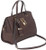 Bulldog BDP028 Satchel Style Purse  Chocolate Brown Leather Satchel Most Sm Pistols & Revolvers Ambidextrous Hand (VAX6B)