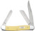 Case 00035 Stockman Medium 2.57"/1.88"/1.71" Folding Clip/Sheepsfoot/Spey Plain Tumble Polish Chrome Vanadium Steel Blade/Yellow Synthetic Handle                                                        (44WY3)