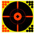 Birchwood Casey 34016 Shoot-N-C Reactive Target Self-Adhesive Paper Black/Yellow/Red 12" Bullseye 100 Pack                                                                                               (WIHG2)