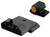 XS Sights SWR033S6N R3D Night Sights Smith Wesson Black Green Tritium Orange Outline Front Sight Green Tritium Rear Sight (GRQ7W)