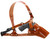 Galco GA170 Great Alaskan Chest Holster Fits Chest Up To 54" Tan Leather Shoulder/Torso Strap Fits S&W X Frame 500 4" Right Hand                                                                         (6MC0I)