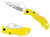 Spyderco LYLP3 Ladybug 3 Salt 1.94" Folding Plain Stonewashed H2 Steel Blade/Marine Yellow Bi-Directional Texturing FRN Handle                                                                           (5NWM2)