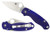 Spyderco C223GPDBL Para 3  2.95" Folding Plain Satin CPM S110V Blade/Dark Blue Textured G10 Handle Includes Pocket Clip                                                                                  (MJWRX)