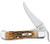 Case 0260 6 RussLock  2.70" Folding RussLock Clip Plain Mirror Polished Tru-Sharp SS Blade/Peach Seed Jigged Amber Bone Handle                                                                           (IAOUU)