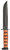 Ka-Bar 1317 Dog's Head Utility Knife 7" Fixed Clip Point Plain Black 1095 Cro-Van Blade, Brown Leather Handle, Includes Sheath                                                                           (CIK9N)