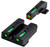 TruGlo TG13SG4A TFX  Black | Green Tritium & Fiber Optic White Outline Front Sight Green Tritium & Fiber Optic Rear Sight (P1F6S)