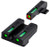 TruGlo TG13SG4A TFX  Black | Green Tritium & Fiber Optic White Outline Front Sight Green Tritium & Fiber Optic Rear Sight (P1F6S)