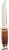 Ka-Bar 1235 Marine Hunter  5.88" Fixed Clip Point Plain Polished 4116 SS Blade, Stacked w/Finger Grooves Leather Handle, Includes Sheath                                                                 (U60FJ)