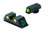 Meprolight USA 102243201 Tru-Dot  Green Tritium White Outline Front Sight-Yellow Tritium White Outline Rear Sight Glock 17/19/22/23 (D4T22)