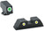 AmeriGlo GL115 Classic Tritium Sight Set for Glock  Green Tritium White Outline Front Sight-Yellow Tritium White Outline Rear Sight                                                                      (JXVAP)