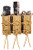 High Speed Gear 11PT03CB TACO Mag Pouch Triple Coyote Brown Nylon MOLLE Belts 2" Wide Compatible w/ Pistol                                                                                               (VP165)