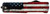 Templar Knife MAUS321 Premium Lightweight Slim 3.16" OTF Drop Point Plain Black Oxide Stonewashed Powdered D2 Steel Blade/4.93" US Flag Anodized Aluminum Handle                                         (F69Q3)