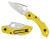 Spyderco C28PYL2 Dragonfly 2 Salt 2.25" Folding Plain Stonewashed H1 Steel Blade/ Yellow Textured FRN Handle Includes Pocket Clip                                                                        (JUKDS)