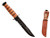 Ka-Bar 1218 USMC Fight/Utility 7" Fixed Clip Point Part Serrated Black 1095 Cro-Van Blade. Brown Leather Handle. Includes Sheath                                                                         (J4JDX)