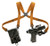 Galco JR224B Jackass Rig Shoulder System Size Fits Chest Up To 56" Black Leather Harness Compatible w/ Glock 19X/19 Gen1-5/Glock 23 Gen2-5 Right Hand                                                    (3G2UE)