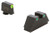 AmeriGlo GL333 Optic Compatible Sight Set for Glock  XL Tall Green Tritium LumiGreen Outline Front Sight-Green Tritium White Outline Rear Sight (GCFEJ)