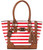 Bulldog BDP051 Tote Purse w/Holster Cherry Stripe Leather Most Sm Pistols & Revolvers Right Hand (NKTJC)