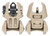Meprolight USA 403440 FUBS Self Illuminated Flip Backup Sights  Desert Tan-Orange Front Sight /Green Rear Sight for AR-15                                                                                (ODJ7F)
