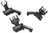 Troy Ind SSIG45SHRBT00 45 Degree BattleSight Set- HK Front & Round Rear  Black Hardcoat Anodized                                                                                                         (2L1U5)