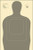 Action Target TQ15GRAY100 Qualification Standard Silhouette Paper Hanging 24" x 45" Gray/White 100 Per Box                                                                                               (9LE9U)