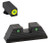 AmeriGlo GL821 Trooper Sight Set for Glock  Green Tritium LumiGreen Outline Front Sight-Green Tritium Black Outline Rear Sight (WG75H)