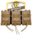 High Speed Gear 45TA00CB TACO Shingle Mag Pouch Triple Coyote Brown Nylon MOLLE Compatible w/ Rifle                                                                                                      (5FYOM)