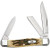 Case 00079 Stockman  Medium 2.57"/1.88"/1.76" Folding Clip/Sheepsfoot/Pen Plain Mirror Polished Chrome Vanadium Steel Blade/Peach Seed Jigged Amber Bone Handle                                          (A1W25)