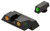 Meprolight USA 102263301 Tru-Dot  Green Tritium White Outline Front Sight-Orange Tritium White Outline Rear Sight Glock 26/27 (2LO27)