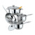 7-Piece Stainless Steel Cookware Set with Metal Handles (DY5AK)