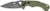 CobraTec Knives ODGAFRYK Ryker  3.75" Folding Plain Black Stonewashed D2 Steel Blade, 5" OD Green Textured G10 Handle                                                                                    (FDC6R)