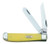 Case 00029 Trapper  Mini 2.70"/2.75" Folding Clip Point/Spey Plain Tumble Polish Chrome Vanadium Steel Blade/Smooth Yellow Synthetic Handle                                                              (JGXVC)