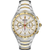 Seiko Couturatt Quartz Chronograph White Dial W/Gold Accents, Red Sweep, Ss Bracelet (BE529)