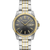 Seiko Mens Two Tone Case Charcoal Dial Day/Date Calendar, Gold Bezel, Day/Date (L3463)