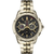 Seiko Coutura Sgp Quartz Chronograph Black Dial, Gold Bezel, Gold Accents, Gold-Tone Bracelet (AJIW3)