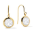 Round White Topaz Earrings (42MX2)
