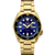 Seiko 5 Sports Sgp Automatic Cobalt Blue Dial, All Gold Bezel And Bracelet (QRA9H)