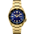 Seiko 5 Sports Sgp Automatic Cobalt Blue Dial, All Gold Bezel And Bracelet (QRA9H)