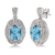 Blue Topaz & Diamond Earrings (G2223)