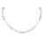 Diamante Three Station Pavé Necklace - Rhodium. 16"-18" Adjustable (8VSNR)