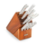 Gourmet 12Pc Knife Block Set W/ White Handles (1B51B)