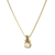 Anvil Gold & Pave Large Slider With Chain. Length: 18"Pendant: 1-1/4"L X 5/8"W (V9OKK)