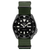 Seiko Mens Seiko 5 Sports Bif Black Dial, Field Watch, Olive Green Fabric Nato Strap, Automatic (ECXUK)