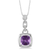 Amethyst And Diamond Necklace (C1T8J)