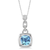 Blue Topaz And Diamond Necklace (0QNHS)
