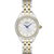 Seiko Ladies Crystal Tt Silver Patterned, 2 Tone Ss/Gold Bracelet, Swarovski Crystals Bezel (08L38)