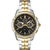 Seiko Coutura Tt Quartz Chronograph Black Dial, Gold/Silver Bracelet, Gold Accents (4VY7R)